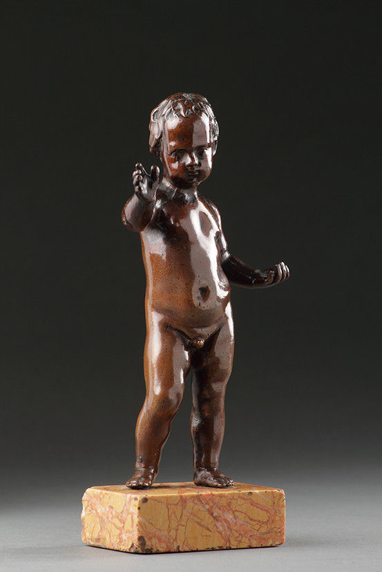 Flemish Baroque Bronze of the Infant Christ